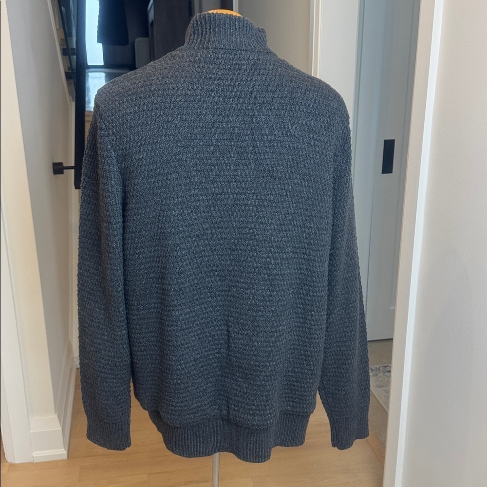 Mark Law Sherpa-Lined Zip Sweater – Size XL – Grey Knit - Picture 3 of 9